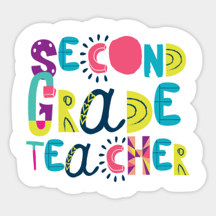 Cute 2nd Grade Teacher Gift Idea Back to School Sticker